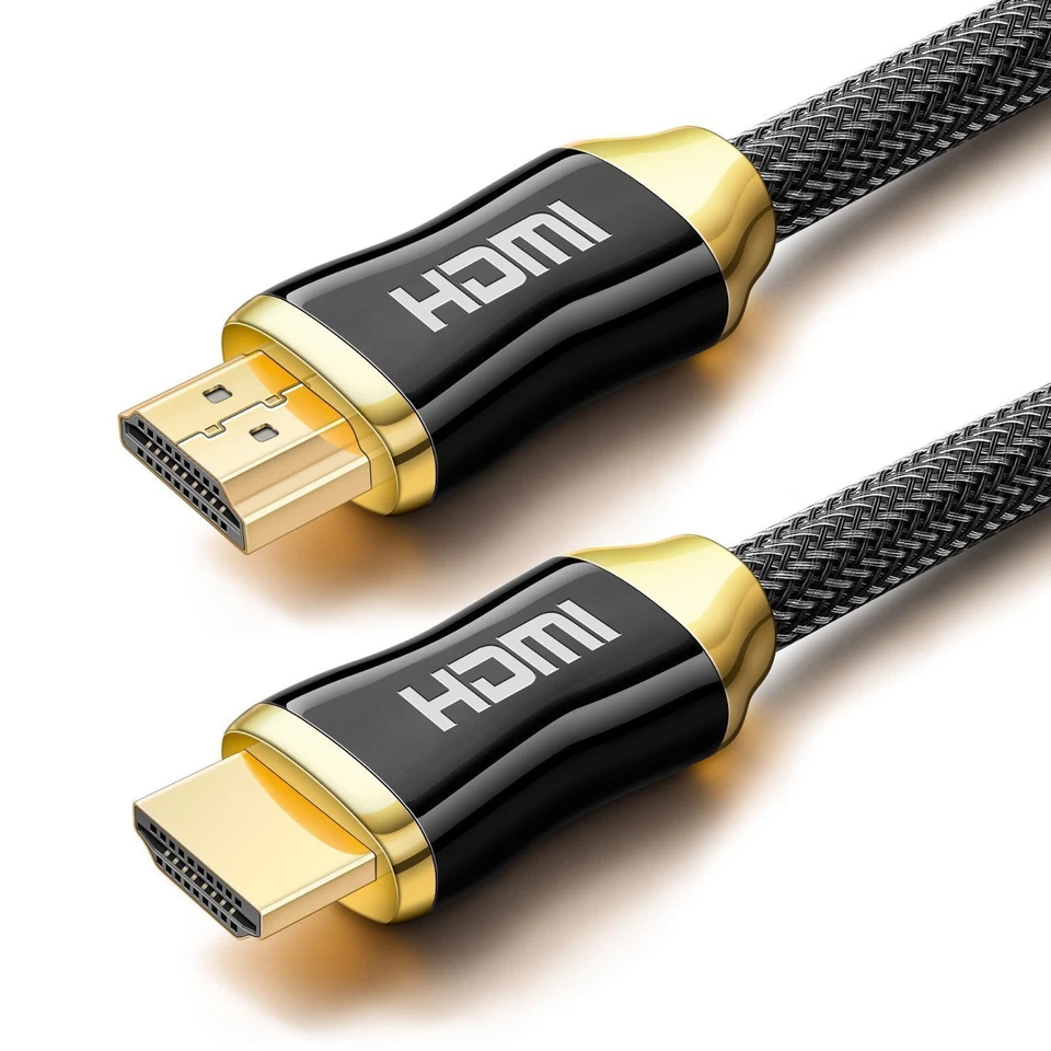 2 Metre HDMI Cable 2.0 High Speed Gold Plated Braided Lead 2160p 3d HDTV UHD 4k
