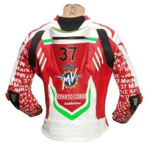 "MV Agusta Leather Motorcycle Jacket - Racing Biker Cowhide Leather Jacket" - Picture 1 of 2