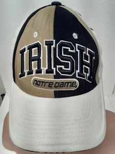 Notre Dame IRISH  Embroidered NCAA Fitted Hat  Tan ,Blue ,White  Zephyr Small - Picture 1 of 7