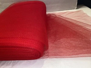 25-30 yd Bolt RED material Crotchet Dish Scrubbies Mesh Polyester Netting - Picture 1 of 3
