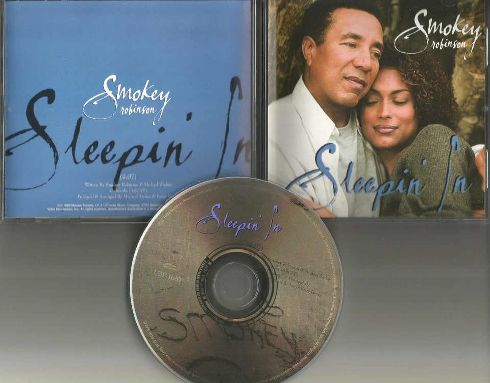 SMOKEY ROBINSON Sleepin In ULTRA RARE 1999 PROMO DJ CD Single USA  Sleeping - Image 1 of 1