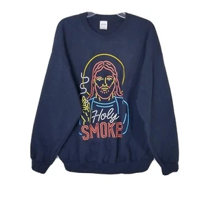 Felpa Gilden Holy Smokes uomo taglia XL nera maglione manica lunga - Foto 1 di 13