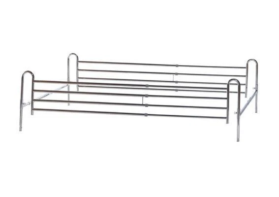 Sponde Da Letto Universali Per Letti Degenza Per Anziani e Disabili Cromate Art. - Immagine 1 di 1