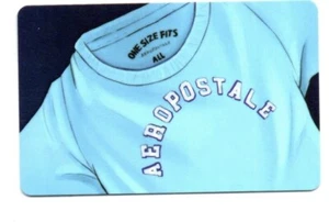 Aeropostale Blue Shirt Gift Card No $ Value Collectible Aero - Picture 1 of 1