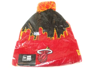 Miami Heat New Era Beanie Men's One Size Basketball Red Winter Pom Hat *NwT* - Picture 1 of 6