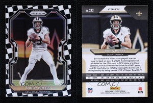2020 Panini Prizm Black & White Checker Prizm Drew Brees #243