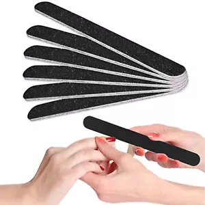 12 X Pro Double Sided Manicure Nail Files Emery Boards #100 #180 Grit Heavy Duty - Picture 1 of 1