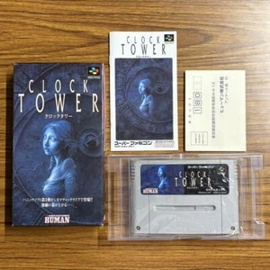 CLOCK TOWER Nintendo SFC Super Famicom Japan NTSC-J with Box, Manual, Tray Good - Picture 1 of 5