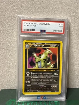 2001 Pokémon Neo Discovery - Tyranitar Non-Holo #31  - PSA 7 - Image 1 of 3