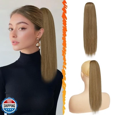 BARSDAR Ponytail Extension - 16 Inch Short Straight Drawstring Ponytail Hair  - Image 1 of 4