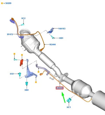FORD TRANSIT CONNECT MK2 Capteur de température de catalyseur d'échappement 2378 - Photo 1/2