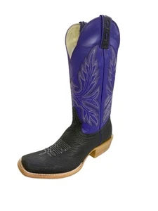 Hondo 3231 Grey Buffed Shark Cowboy Boots - Picture 1 of 6