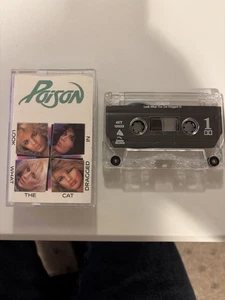 POISON Look What The Cat Dragged In ~ Vintage 1986 Cassette Tape, Glam Rock Band - Picture 1 of 3