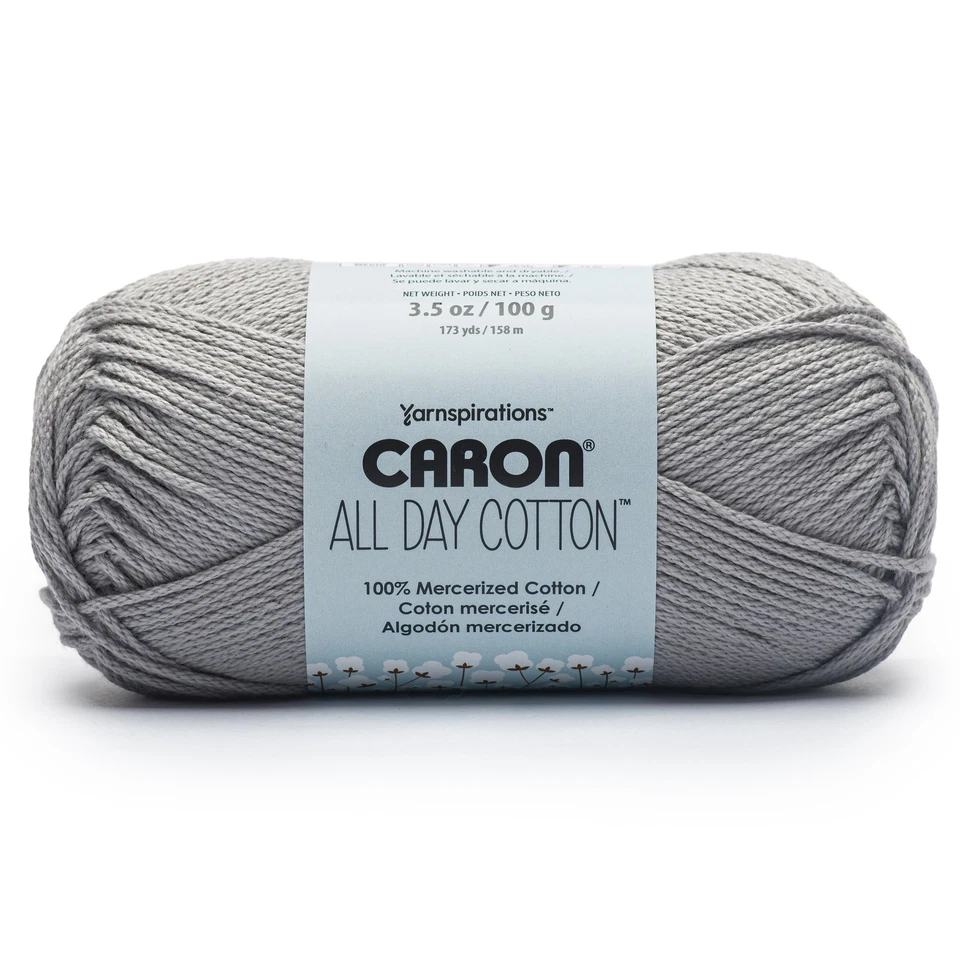 Caron All Day Cotton Yarn-Cloud Gray - 5A002G8W-1GHSZ - Imagem 1 de 1