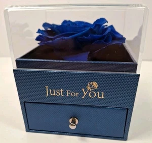 Preserved Real Blue Rose Gifts for Mom Grandma Wife Girlfriend or Any Occasion  - Picture 1 of 7