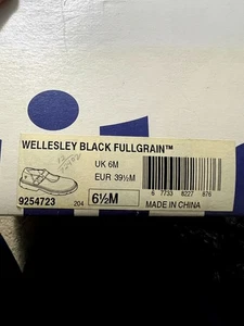 Stride Rite Wellesley Black Fullgrain Girls Dress Shoe NIB - Picture 1 of 6