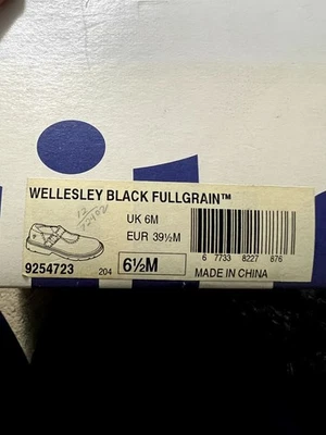 Stride Rite Wellesley Black Fullgrain Girls Dress Shoe NIB - Image 1 of 4