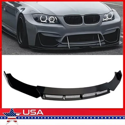 Kit de carrocería divisor alerón barbilla parachoques delantero negro grueso para BMW X5 128i 530i Foto 1 de 4