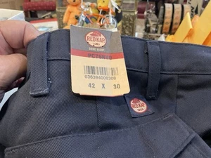RED KAP NEW BLUE CARGO WORK PANTS SIZE 42 X 30 - Picture 1 of 5