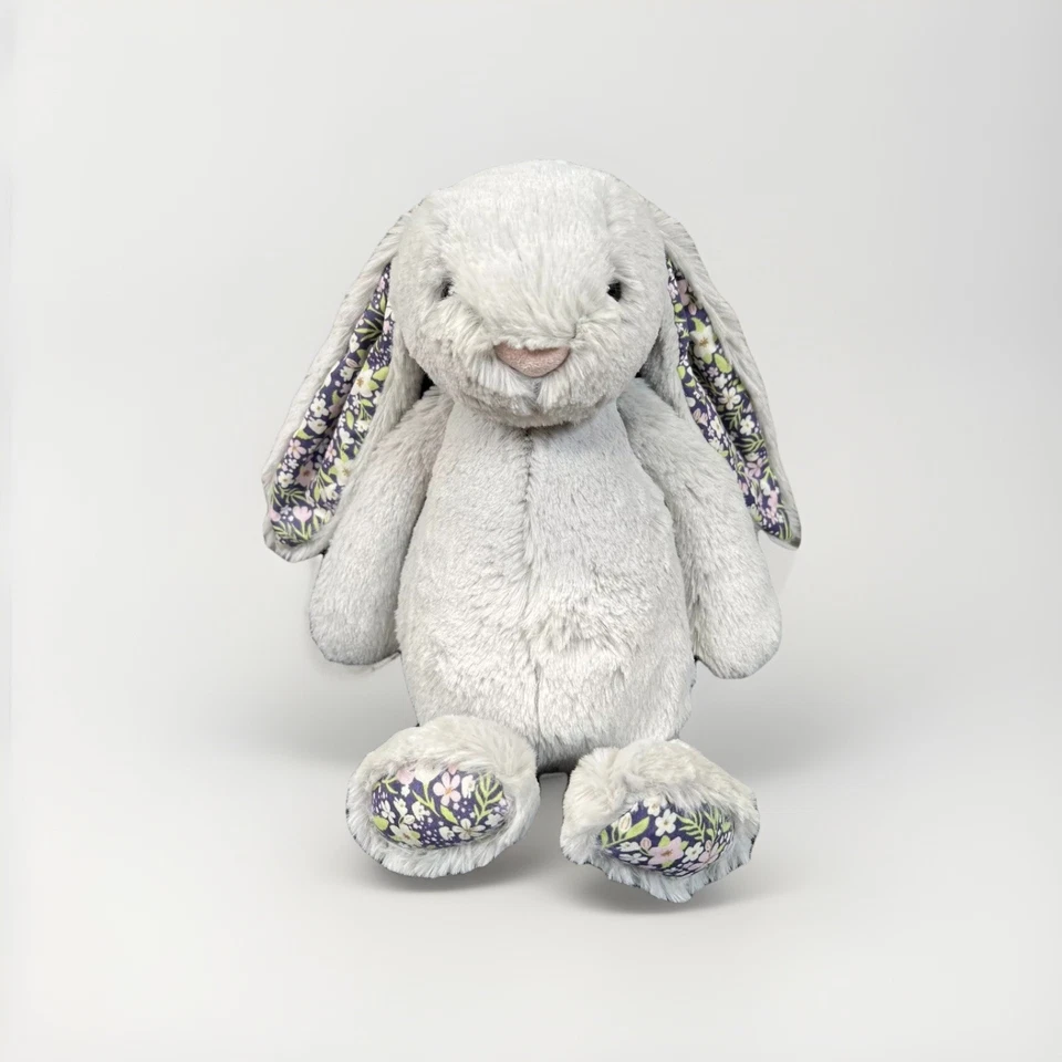 Jellycat Medium Blossom Silver Bunny ‘Bloom’ Authentic (BPM3BJ)