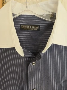 New Donald Trump Shirt Signature Collection Gray Stripe 16 - Picture 1 of 6
