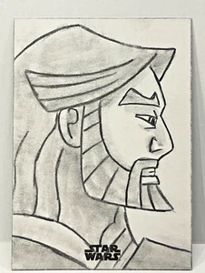 TOPPS STAR WARS CHROME OBI-WAN KENOBI SKETCH BY BRANDON KLEIN - Picture 1 of 2