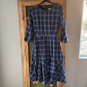 Anthropologie Polagram by Wellmade Midi Dress: Dark academia, size M Ruffle - Picture 1 of 11