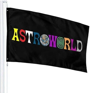 Astroworld Travis Scott Flag 3x5Ft Banner College Dorm Room Funny Poster Durable - Picture 1 of 12