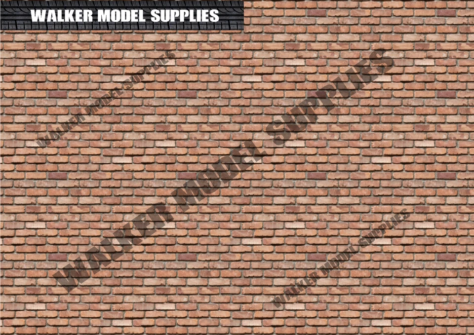 1:16 Scala (3xA4) Mattone Muro - Stacca E Applicare Adesivo. Set 7 - Immagine 1 di 1