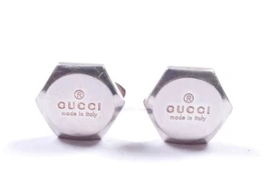 Gucci Manschettenknöpfe Sechseck 925 Sterling Silber - Bild 1 von 13