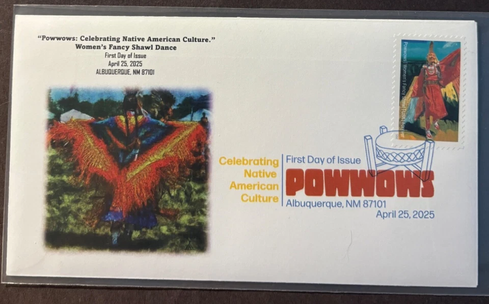 Powwows: Women's Fancy Shawl Dance FDC with nice cachet - Image 1 of 1