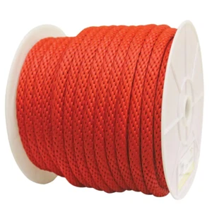 Rope King Rope 5/8X140 Ft Soft Poly Pliable Solid Braided General Purpose Red - Picture 1 of 12