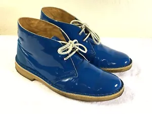 Stivali donna Clarks Originals blu lucido deserto taglia 9,5 buone condizioni! - Foto 1 di 12