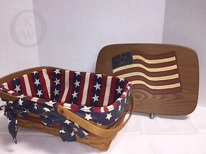 1992*Longaberger*Patriotic Basket/Liner/Lid-16303i - Picture 1 of 10