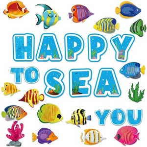 Ocean Theme Fish Classroom Bulletin Board Decorations Tropical Fish Paper Cut... - Picture 1 of 6