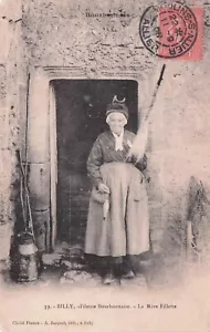 alte AK Ansichtskarte BILLY ALLIER Bourbon Spinnerin gestempelt 1903 - Bild 1 von 1