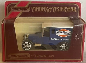 Y5 1927 Talbot EverReady Blue Matchbox Models of Yesteryear 1984 Box - Picture 1 of 2