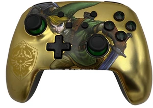Nintendo Switch Legend of Zelda Gold Wireless Enhanced Controller Power A TESTED - Picture 1 of 2