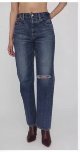 Moussy Vintage Widtsoe Wide Straight Size 27 Distressed NWT SOLD OUT $360 - Picture 1 of 19