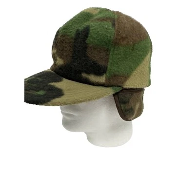 VTG Cabela's Fleece Camo Hunting Hat w/ Ear Flaps Made In USA Sz LG Sidney NE - Image 1 of 4
