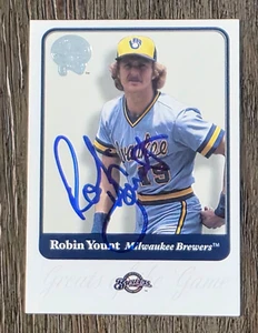 ROBIN YOUNT Signed 2001 Fleer Greats of the Game #83 Milwaukee Brewers Card - Picture 1 of 2