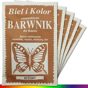 5 x 10 g Textilfarbe Beige Stofffarbe Batikfarbe Stoff Färben Nachfärben - Bild 1 von 1