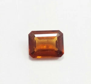 2.17 Ct Natural Amazing Emerald Cut Hessonite Garnet AAA Quality Garnet Gemstone - Picture 1 of 11