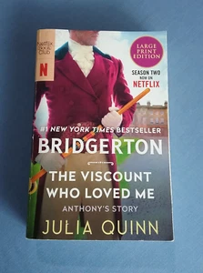 Bridgerton: The Viscount Who Loved Me by Julia Quinn Anthony's Story LARGE PRINT - Picture 1 of 5