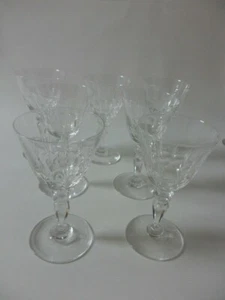 Weingläser verre de vin farblos 7 Stück 60/er Jahre Vintage schöner Schliff - Picture 1 of 6