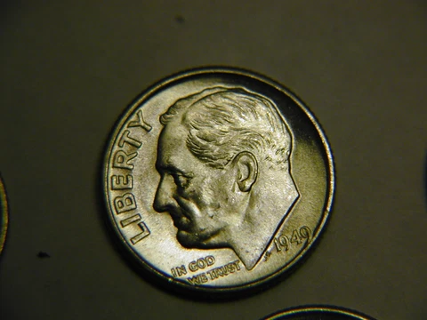 1949-D  Roosevelt Dime BU uncirculated ! b Cover