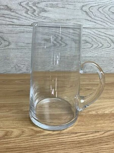 Clear Glass Water Pitcher Etched Wheat Pattern 8.5" Beverage Jug Excellent - Picture 1 of 8