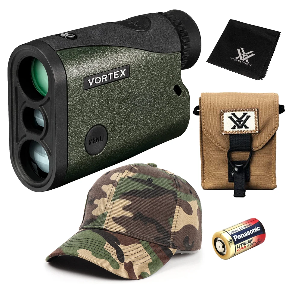 Vortex Optics Crossfire HD 1400 Laser Rangefinder w/ Free Camo Forest Hat Bundle