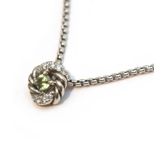 DAVID YURMAN New 8mm Petite Infinity  17" Pendant Birthstone Necklace Prasiolite - Picture 1 of 8
