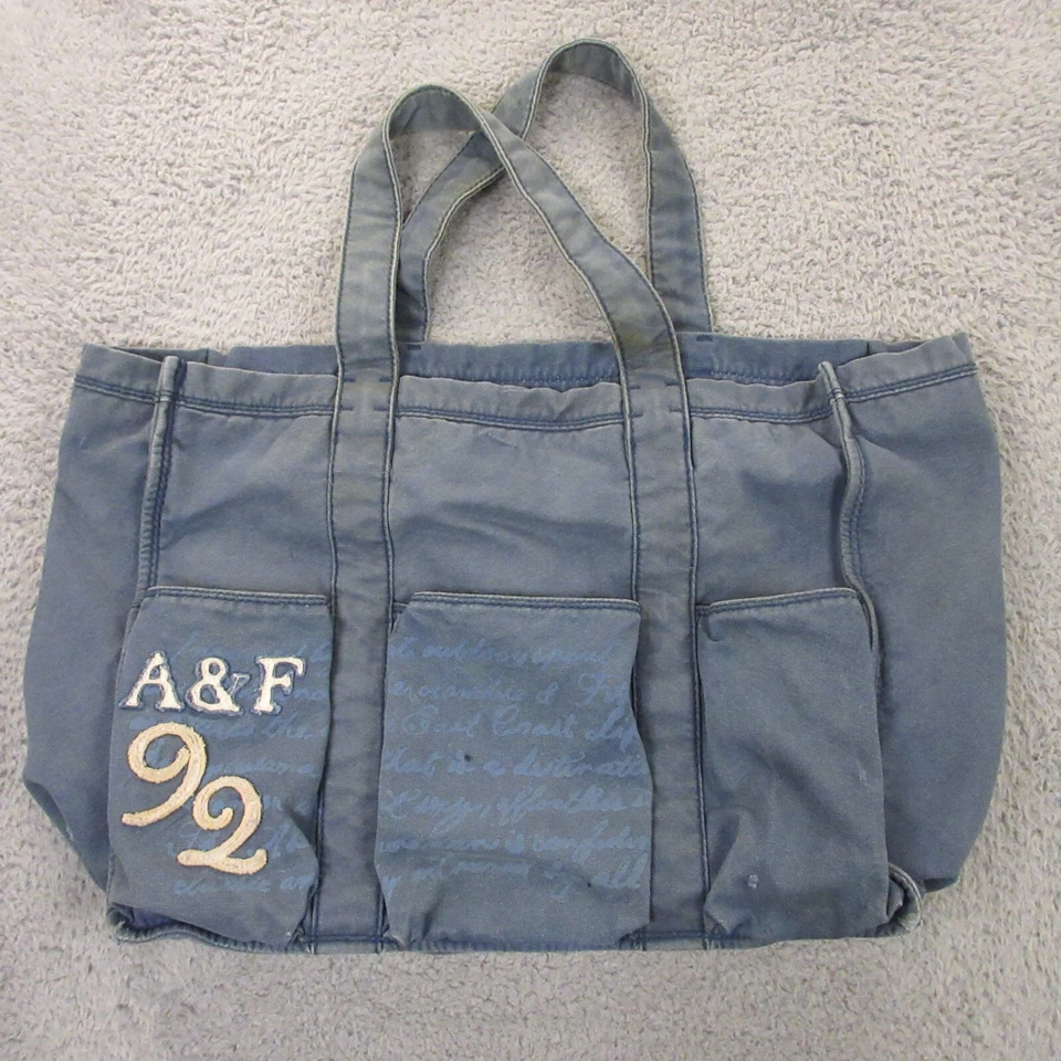 Vintage Abercrombie & Fitch Bag Womens Tote Handbag Canvas Blue Shopping Y2K - Image 1 of 4